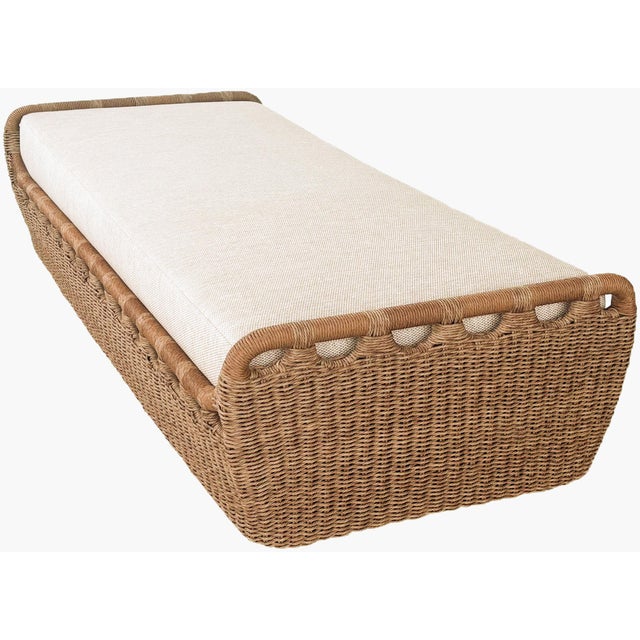 Boho Chic Ashley Childers x SURYA Marvella Ottoman Brown 24"H x 76"W x 38"D For Sale - Image 3 of 5