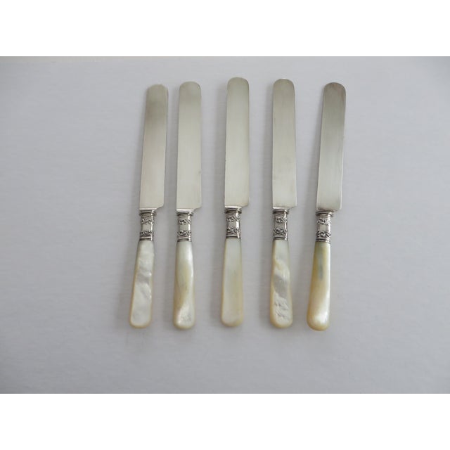 Antique Mother of Pearl & Sterling Collar American Cutlery Company