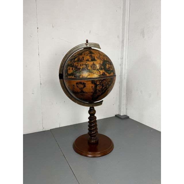 Large Vintage Italian Classical Globe Bar Cabinet, 1970s For Sale - Image 9 of 16