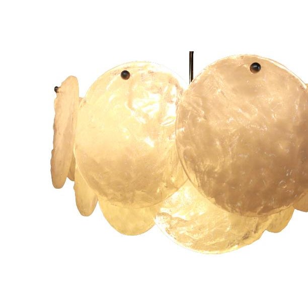 Medebach Hanging Lamp in Frosted Ice Glass For Sale - Image 5 of 16