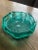 Glass Blenko Green Glass Ashtray – Mid Century Modern Ice Block Textured Geometric Cigar Ashtray For Sale - Image 7 of 7