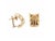 Consisting of a cream colored swirl enamel design set with four round brilliant cut diamonds weighing approximately 0.40...