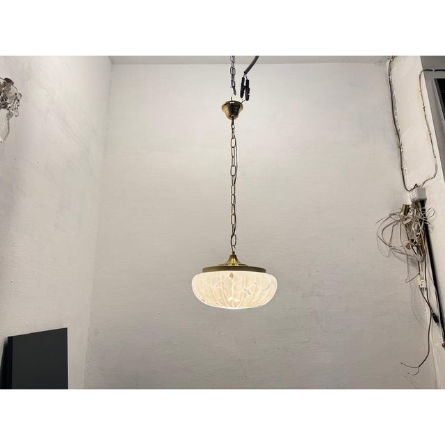 White Murano Glass Pendants, 1980s, Set of 2 For Sale - Image 7 of 10