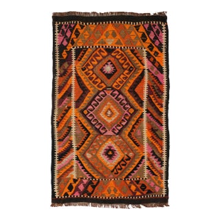 Vintage Mini Decorative Kilim Rug - 1`10″ X 2`11″ For Sale