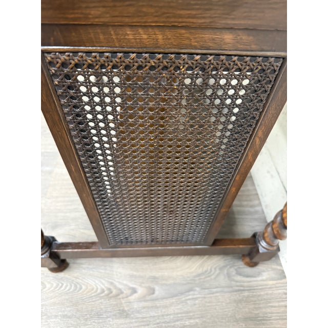 Antique Stickley Bros Barley Twist Oak Library Table With Drawer For Sale - Image 12 of 15