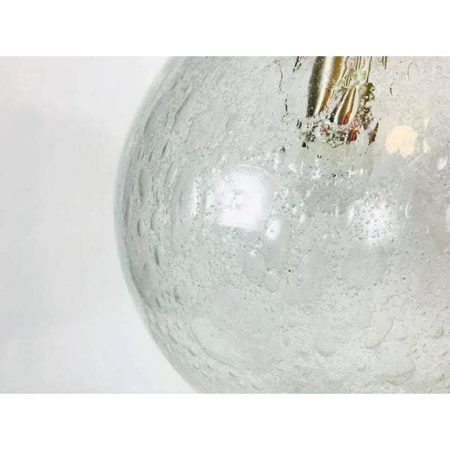 1960s Round Crystal Ice Glass Bowl by Doria, 1970s, Germany For Sale - Image 5 of 7