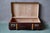 Metal Vintage Travel Suitcase with Rigid Cardboard and Wooden Handles, 1940s For Sale - Image 7 of 11