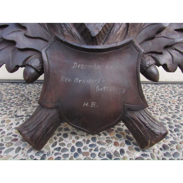 Black Forest Vintage Black Forest Mounted Deer Antlers For Sale - Image 4 of 16