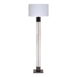 Jamie Young Sheridan Steel & Hide Floor Lamp