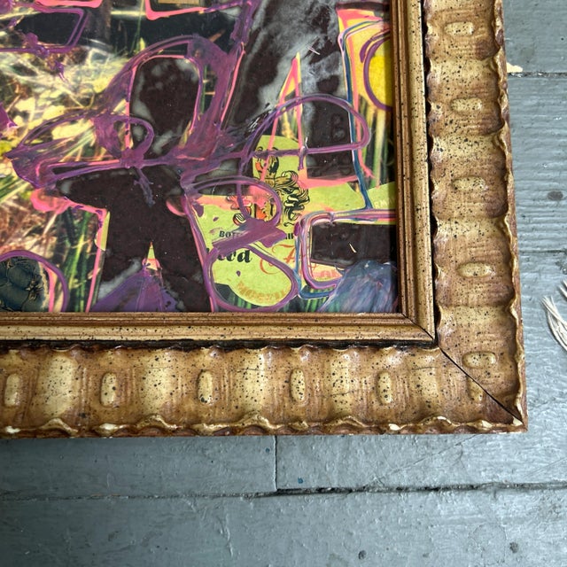 Contemporary Original Wayne Cunningham Abstract “Hands Across America” Collage / Painting For Sale - Image 4 of 5