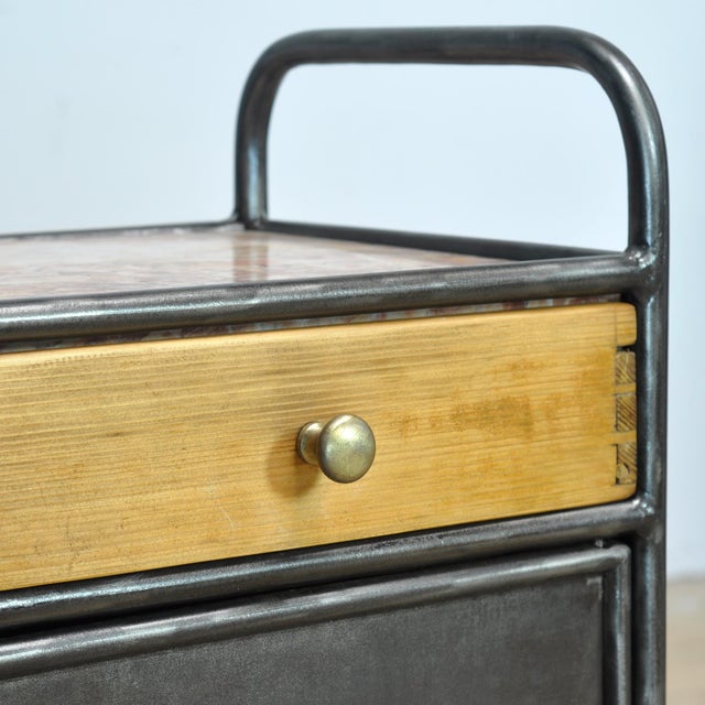 Nightstand with Marble Top, 1920s For Sale - Image 10 of 14