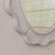 Glass Oval Ceramic Scalloped Mirror For Sale - Image 7 of 8