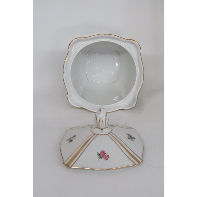 PMR Jaeger and Co Bavarian Germany Jar With Flower Design and Gold Accents 4542b For Sale - Image 12 of 18