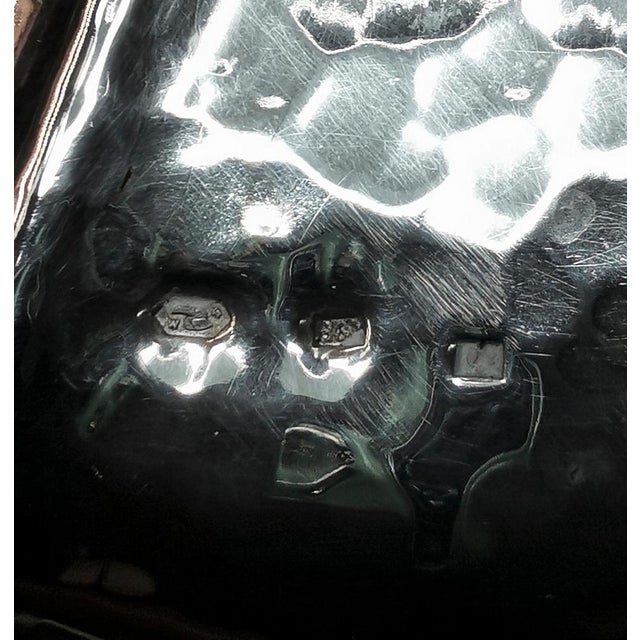 Viennese Art Deco 4-Light Silver Candelabras with Martelé Decor, 1930, Set of 2 For Sale - Image 11 of 13