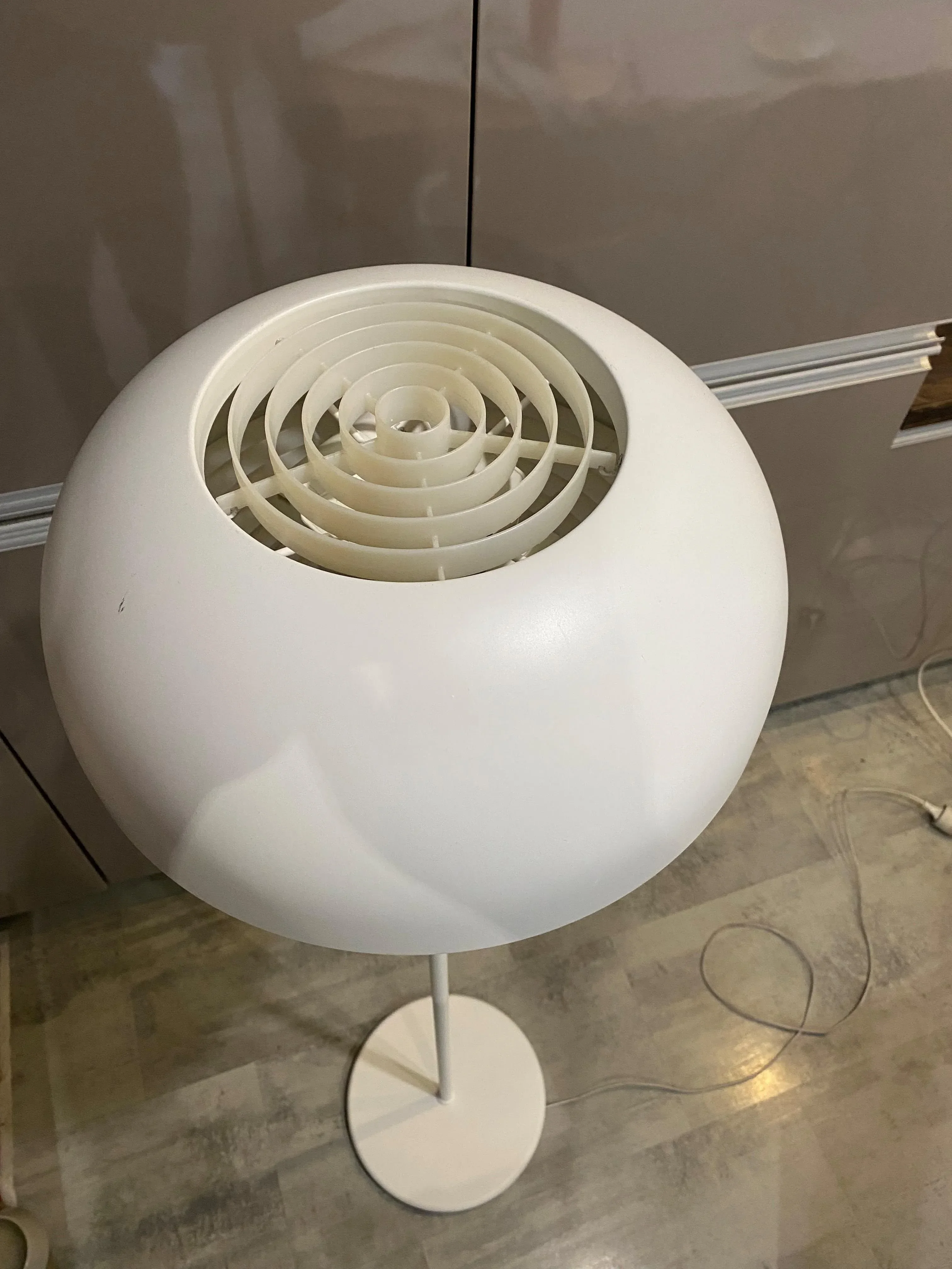 G1706 Nymane Mushroom Floor Lamp in White Metal from Ikea, 1990