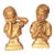 1970s Signed and Marked Emmanual Villanis Bookend Busts- Set of 2 For Sale