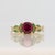 1.1Ct Purple Sapphire Ring With Natural Tsavorite Accents: Solid 14k Gold, 7mm, Size 6.75 For Sale - Image 4 of 9