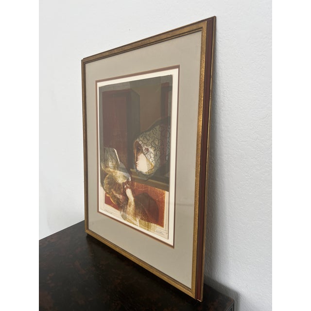 1980s 1980s Sunol Alvar “Woman Holding Dove” Signed Limited Edition Lithograph – Framed For Sale - Image 5 of 8