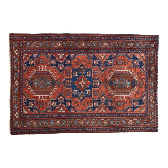 Vintage Karaja Rug - 3'4" x 4'11" For Sale