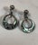 Mexican Vintage Abalone Sterling Door Knocker Earrings - A Pair For Sale - Image 3 of 7