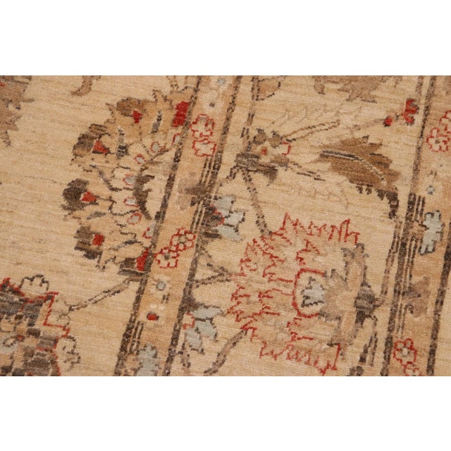 Textile Oriental Ziegler Beige Tan Hand-Knotted Wool Rug - 8'11'' X 12'0'' For Sale - Image 7 of 8