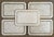 Vintage 1980s heavy tessellated stone placemats with brass trim from Maitland-Smith. Set of 5. Please see condition...