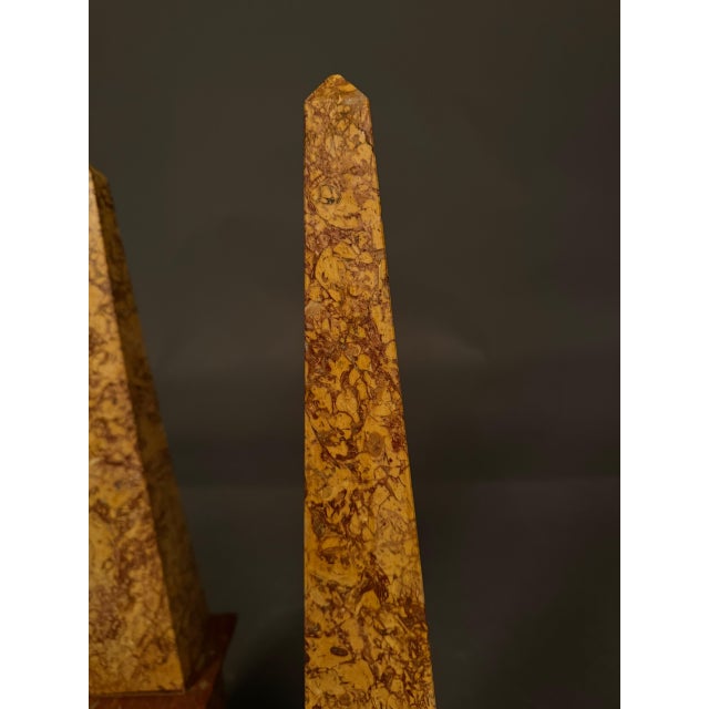 Pair of Italian Marble Obelisks, Circa 1890 For Sale - Image 12 of 14
