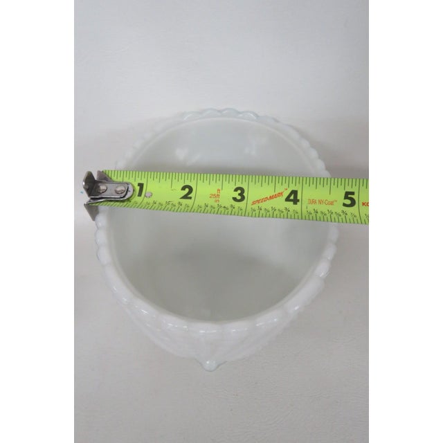 Portieux Vallerysthal White Opaline Milk Glass French Candy Dish With Lid 4733b For Sale - Image 9 of 18
