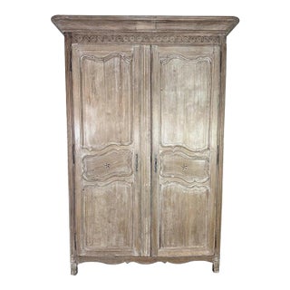 French Provincial Star-Inlaid Armoire, 18th-Century For Sale