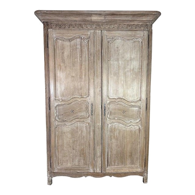 French Provincial Star-Inlaid Armoire, 18th-Century For Sale