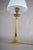 Tall Vintage Neoclassical Brass Table Lamp with Black Marble Base, 1950s For Sale - Image 6 of 12
