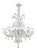 White Venetian Ca Rezzonico Murano Glass Chandelier with Clear Glass Drops by Simoeng for Simoeng For Sale