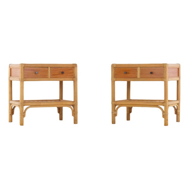 Vintage Swedish Bedside Tables from Dux, 1970s, Set of 2 For Sale