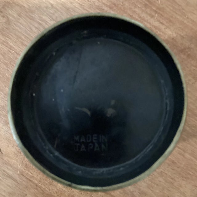 Vintage Japanese Brass and Enamel Champleve Design Vase For Sale - Image 12 of 12