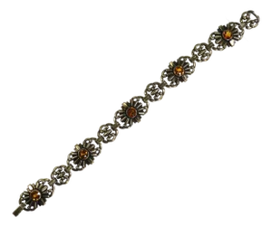 Vintage Art Deco Designer Vermeil Citrine Bracelet 1930s