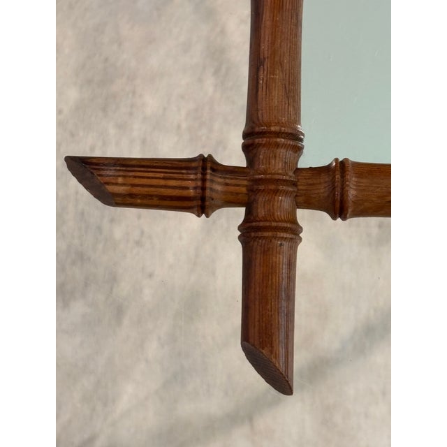 Antique Petite French Faux Bamboo Mirror For Sale - Image 14 of 18