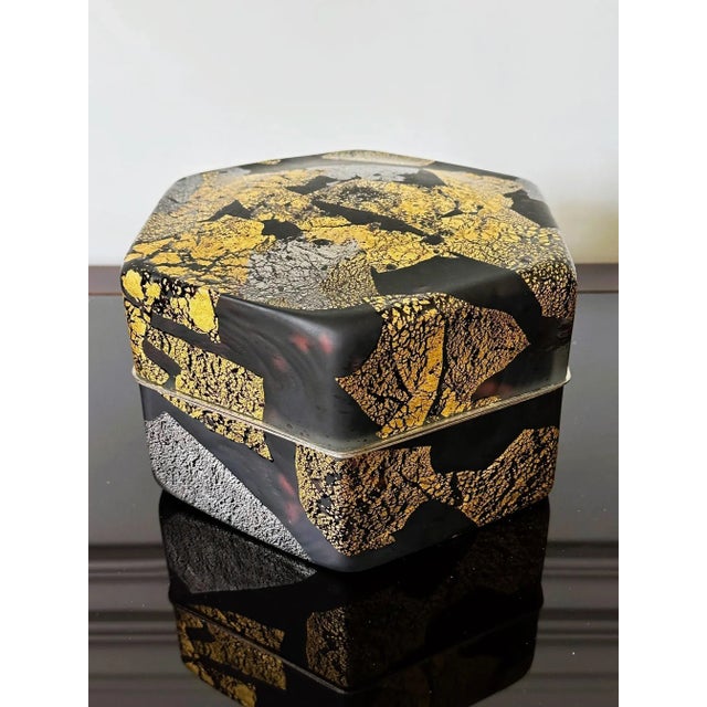 Large Japanese Kazaribako Glass Box Ancient Captial Kyohei