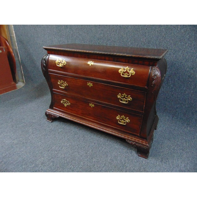 Chippendale Century Chippendale Style Bombay Mahogany Commode For Sale - Image 3 of 10