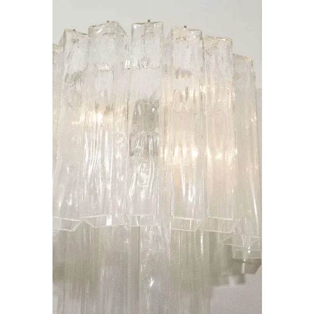 White Pair of Murano Waterfall Sconces For Sale - Image 8 of 9