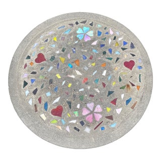 Confetti Mosaic Garden Stone, Generously Sized, Hand Made For Sale