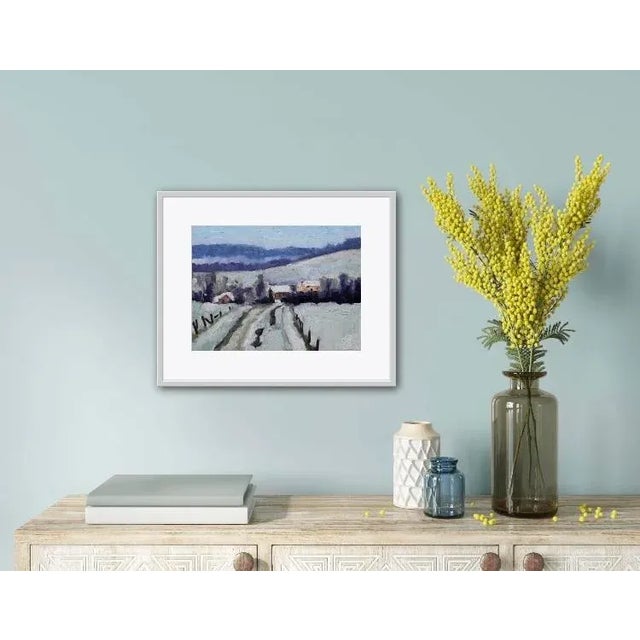 Contemporary "Winter Backroads Virginia City, Nevada" Contemporary Impressionist Winter Landscape Oil Painting For Sale - Image 3 of 12