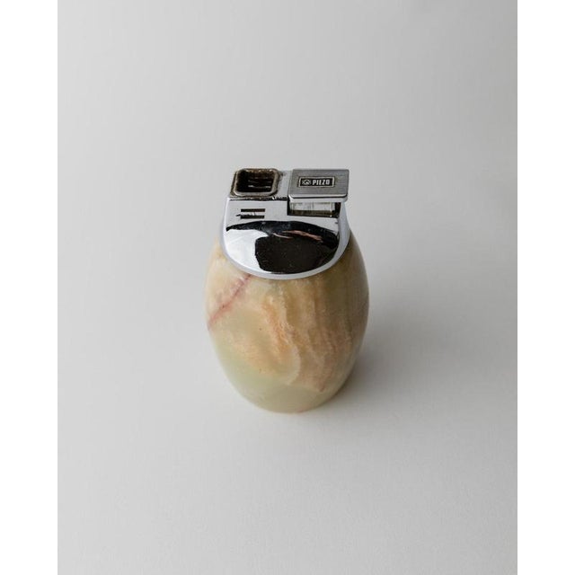 Vintage Alabaster Table Lighter from by Piezo, Italy, 1960s For Sale - Image 4 of 11