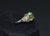 Green Late 20th Century Certified Natural 3.74cts vs Diamond Peridot Solid Platinum Dinner Cocktail Ring, Size 9 For Sale - Image 8 of 12