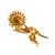 Modern Vintage Tiffany & Co. Schlumberger 18k Yellow Gold Lapis Lazuli Diamond Brooch For Sale - Image 3 of 8