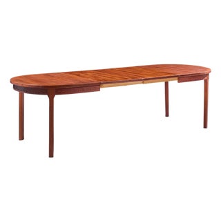 Nils Jonsson for Troeds Mid Century Swedish Teak Expanding Dining Table With 2 Leaves For Sale