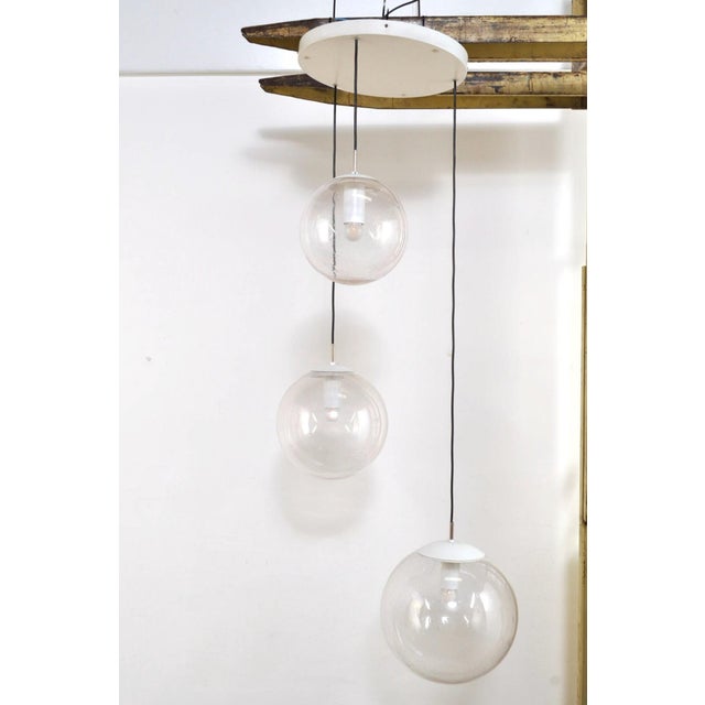 Vintage Three-Light Pendant Lamp, 1960s For Sale - Image 15 of 15