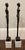 Late 20th Century Pair of Giacometti Style Male & Female Figural Sculptures on Marble Bases For Sale - Image 14 of 17