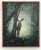 In "Snap of a Twig," a deer emerges from a lush, ethereal forest, partially obscured by trees and foliage. The soft,...