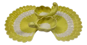 1950s Mid-Century Glazed Ceramic Serving Dish