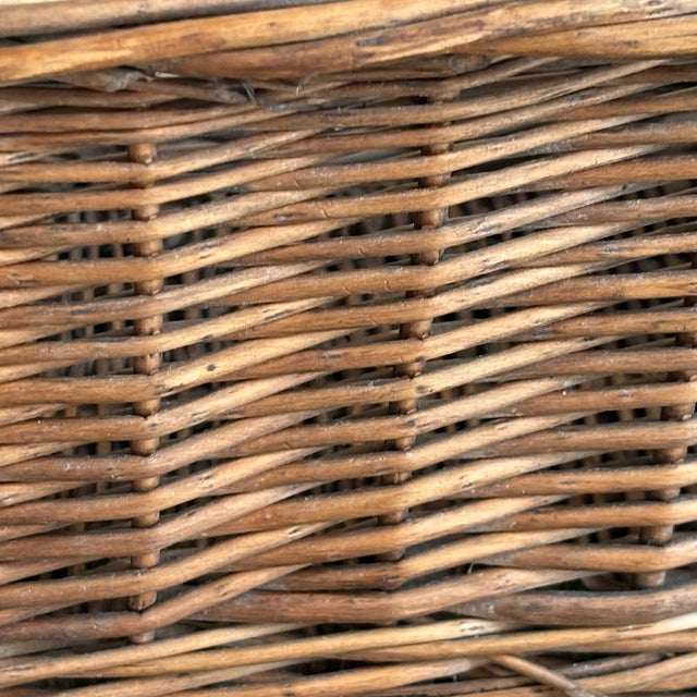Vintage Rustic European-Style Rectangular Planter Basket For Sale - Image 11 of 11